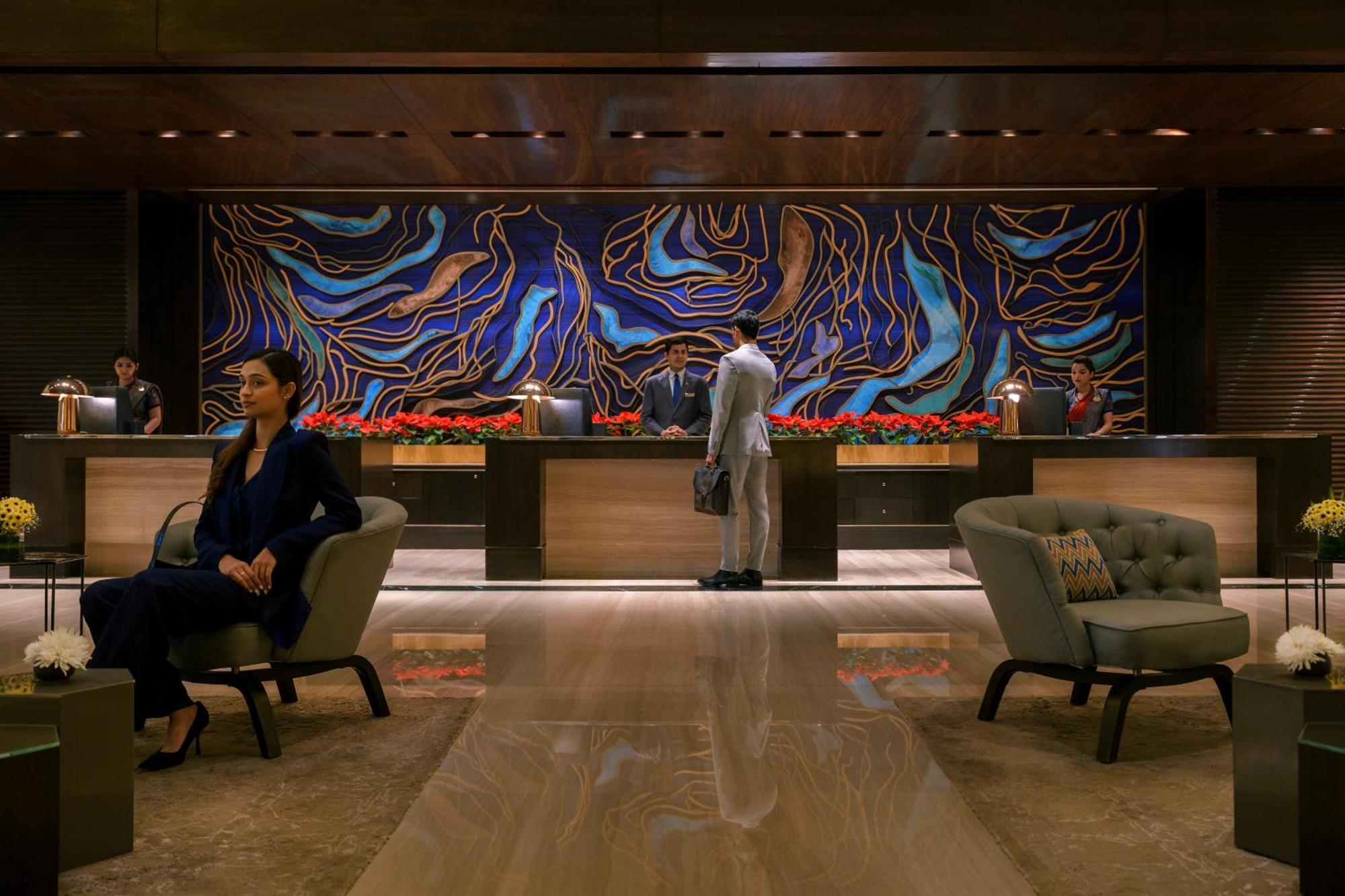 Hotel Taj Lands End Bombay Exterior foto The lobby of the hotel